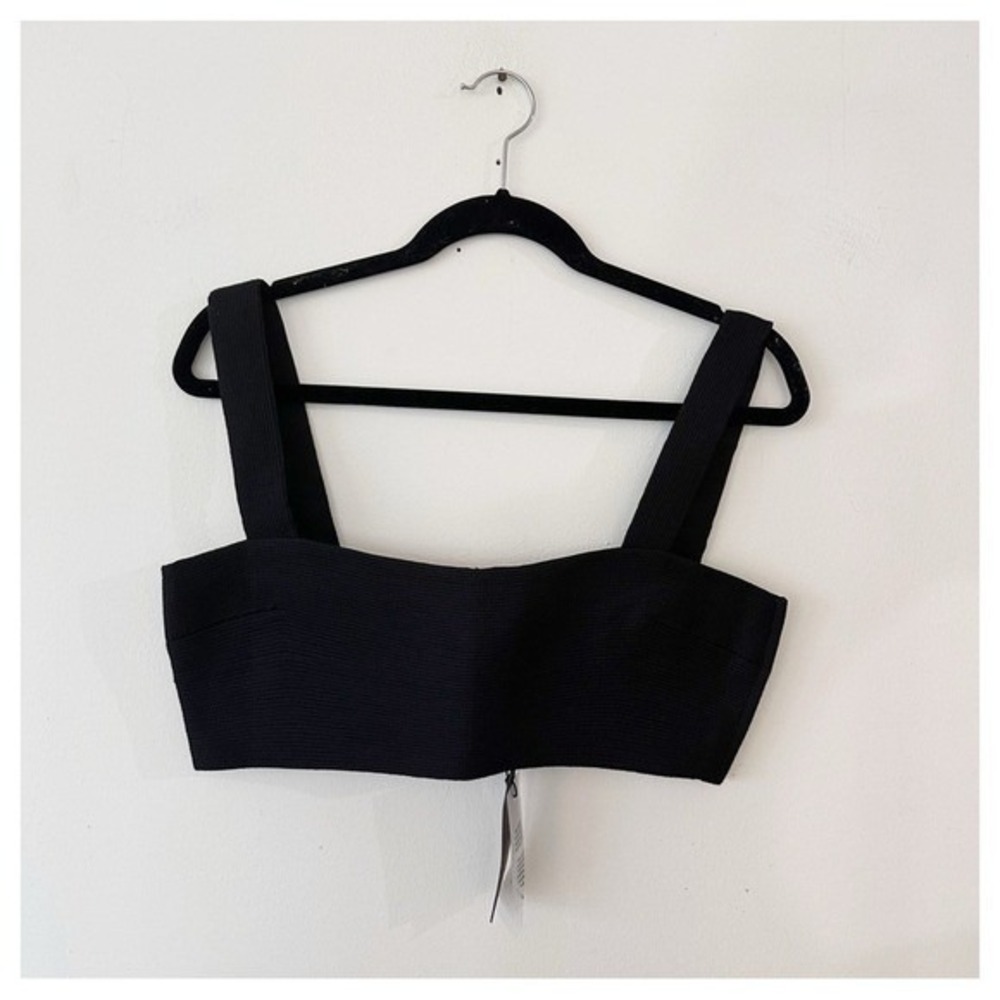 NWT SIR Sir The Label Crop Top‎ Black Bralette Size 3